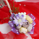 Elegant Flower Girls Corsage for Bridesmaid Sisters Hand Accessory Purple