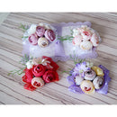 Elegant Flower Girls Corsage for Bridesmaid Sisters Hand Accessory Purple