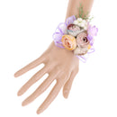 Elegant Flower Girls Corsage for Bridesmaid Sisters Hand Accessory Purple