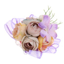 Elegant Flower Girls Corsage for Bridesmaid Sisters Hand Accessory Purple
