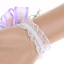 Elegant Flower Girls Corsage for Bridesmaid Sisters Hand Accessory Purple