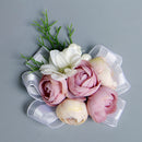 Bridesmaid Sisters Corsage Bracelet Hand Flowers Wedding Supply Lotus Color