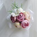Bridesmaid Sisters Corsage Bracelet Hand Flowers Wedding Supply Lotus Color