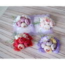 Bridesmaid Sisters Corsage Bracelet Hand Flowers Wedding Supply Lotus Color