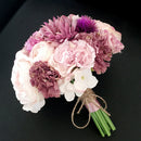 Vintage Wedding Bridal Artificial Carnation Daisy Bouquet Hand Tied Flower