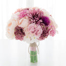Vintage Wedding Bridal Artificial Carnation Daisy Bouquet Hand Tied Flower