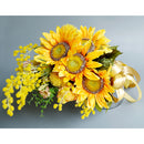 Wedding Bridal Bridesmaid Artificial Sunflower Bouquet Hand Tied Flower