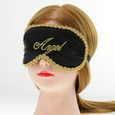 Black Natural Silk Sleeping Mask Soft Eye Cover Girls Sleepover Party Accessory