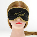 Black Natural Silk Sleeping Mask Soft Eye Cover Girls Sleepover Party Accessory