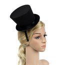 1920s Mini Top Hat Black Halloween Fancy Dress Costume Woman Girl Headband