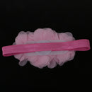 Baby Girl's Pink Flower Headband Pearls Fascinator Newborn Christening Wraps