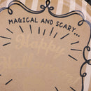 6x Vintage Gold Happy Halloween Paper Plate Stripes Disposable Tableware 7in
