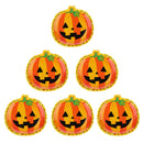 6pcs Pumpkin Shape Smile Leaves Disposable Paper Plates Halloween Children Birthday Carnival Party Tableware Supplies