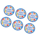 Colorful Balloon Star Pattern Girls Boys Birthday 6pcs PAPER PLATES 18cm Round Plates Party Tableware Decorations