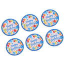 Colorful Balloon Star Pattern Girls Boys Birthday 6pcs PAPER PLATES 18cm Round Plates Party Tableware Decorations