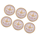 6 Pieces Round Paper Birthday Plates Disposable Plates 18CM Gold