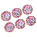 6 Pieces Happy Birthday Disposable Cake Cupcake Paper Plates Tableware