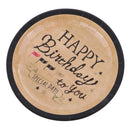 6 Pieces Black Edge Cake Paper Plates 7"/18cm for Happy Birthday Party