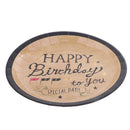 6 Pieces Black Edge Cake Paper Plates 7"/18cm for Happy Birthday Party