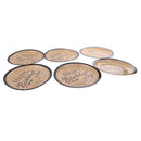 6 Pieces Black Edge Cake Paper Plates 7"/18cm for Happy Birthday Party