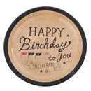 6 Pieces Black Edge Cake Paper Plates 7"/18cm for Happy Birthday Party