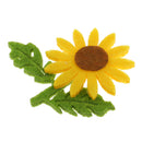 6x Felt Sunflowers Flower Applique Sewing Craft DIY Accessories
