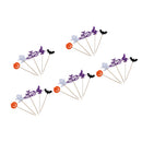 5 Sets Happy Halloween Cake Toppers Cupcake Picks Pumpkin Wizard Bat Ghost 5/set