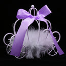 Romantic Carriage Candy Box with Bowknot Ribbon for Weeding Favours Purple