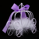 Romantic Carriage Candy Box with Bowknot Ribbon for Weeding Favours Purple