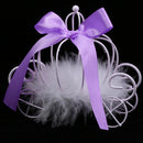 Romantic Carriage Candy Box with Bowknot Ribbon for Weeding Favours Purple