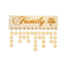 Rustic Wooden Family Calendar Reminder Board for Home Wall DÃ©cor