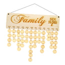 Rustic Wooden Family Calendar Reminder Board for Home Wall DÃ©cor