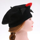 French Beret Hat Evil Bat Wings Fancy Dress Halloween Adult Kids Costume Cosplay Party Accessory