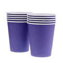 10 Pieces Plain Purple DIY Paper Cups Mugs Crafts Drinking Mugs Birthday Party Wedding Tableware Catering