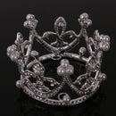 Wedding Woman Bridal Crystal Faux Pearls Tiara Side Crown Hair Accessories