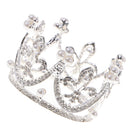 Wedding Woman Bridal Crystal Faux Pearls Tiara Side Crown Hair Accessories