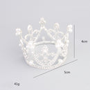 Wedding Woman Bridal Crystal Faux Pearls Tiara Side Crown Hair Accessories