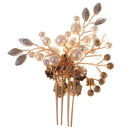 Wedding Pageant Bridal Bride Rhinestone Crystal Floral Hair Comb Art Decor