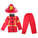 Adult Fireman Costume Halloween Cosplay Party Firefighter Fire Chief Suit