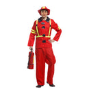 Adult Fireman Costume Halloween Cosplay Party Firefighter Fire Chief Suit
