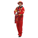 Adult Fireman Costume Halloween Cosplay Party Firefighter Fire Chief Suit