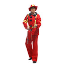 Adult Fireman Costume Halloween Cosplay Party Firefighter Fire Chief Suit