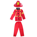 Adult Fireman Costume Halloween Cosplay Party Firefighter Fire Chief Suit