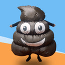 Funny Smiling Face Inflatable Costume Blow Up Big Poop Cosplay Fancy Dress