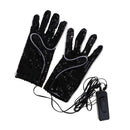 1 Pair Flashing Gloves LED Gloves Stage Performance Light Show Black for Fancy Dress Party