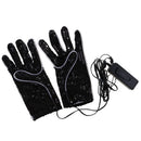 1 Pair Flashing Gloves LED Gloves Stage Performance Light Show Black for Fancy Dress Party