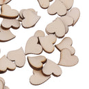 Pack of 50pcs Natural Wooden Love Heart Shape Cutout DIY Craft Rustic Wedding Decorations