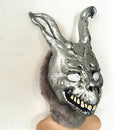 Silver Latex Evil Rabbit Head Mask Halloween Costume Party Fancy Dress Up
