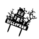Horror Halloween House Acrylic Cake Topper Home Party Cake Decoration Black