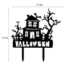 Horror Halloween House Acrylic Cake Topper Home Party Cake Decoration Black